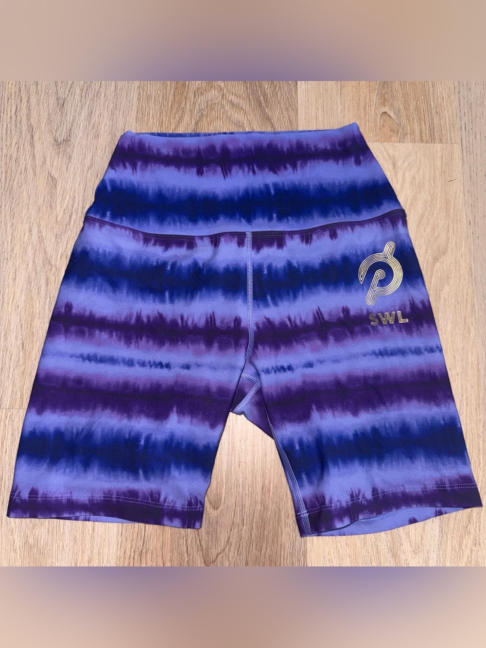 Peloton SWL Purple Tie Dye Biker Shorts - Size Small